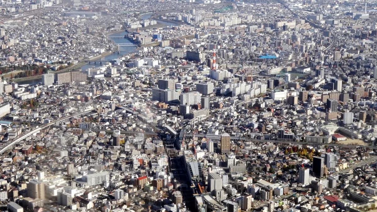 下新庄エリアの街並み
